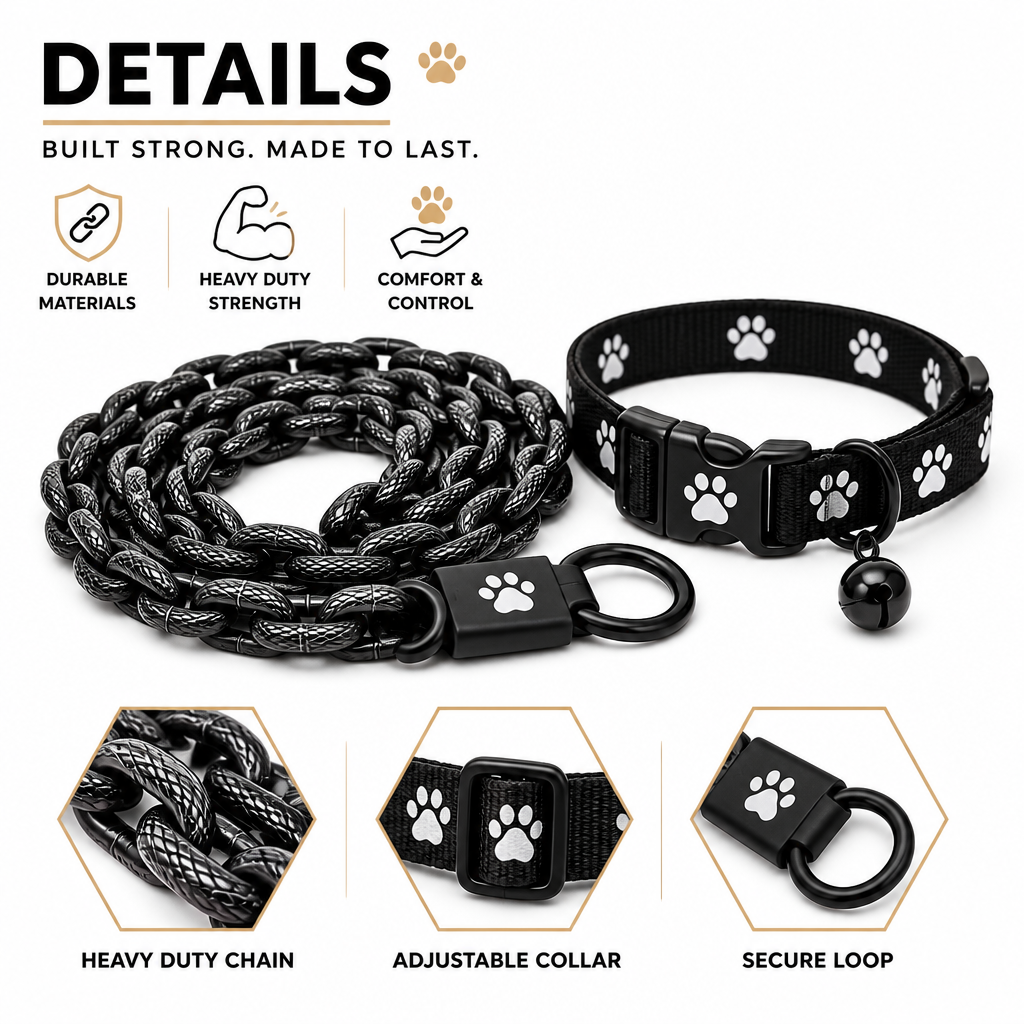 Leashly™ Oversized Chain Leash (Lightweight)